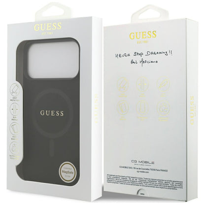 Capa MagSafe para Apple iPhone 18 Pro Max / 17 Pro Max, Guess, Saffiano, Preta