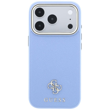 Capa MagSafe para Apple iPhone 18 Pro Max / 17 Pro Max, Guess, Saffiano Small 4G Classic, Azul