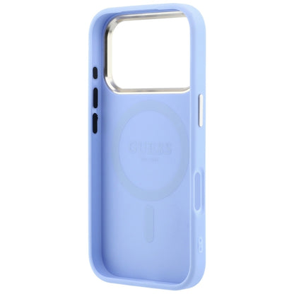 Capa MagSafe para Apple iPhone 18 Pro Max / 17 Pro Max, Guess, Saffiano Small 4G Classic, Azul