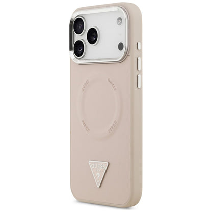 Capa MagSafe para Apple iPhone 18 Pro Max / 17 Pro Max, Guess, Triangle Logo, Rosa