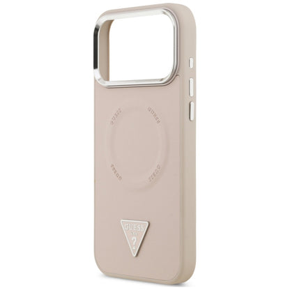 Capa MagSafe para Apple iPhone 18 Pro Max / 17 Pro Max, Guess, Triangle Logo, Rosa
