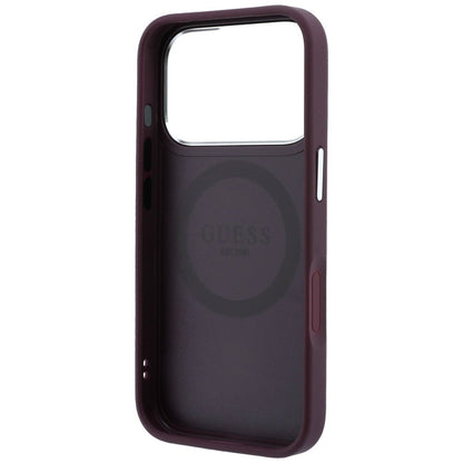 Capa MagSafe para Apple iPhone 18 Pro Max / 17 Pro Max, Guess, Triangle Logo, cor de vinho