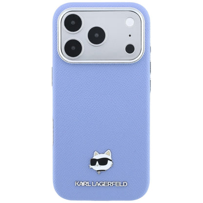 Capa MagSafe para Apple iPhone 18 Pro Max / 17 Pro Max, Karl Lagerfeld, Grained Choupette Head, Bleu