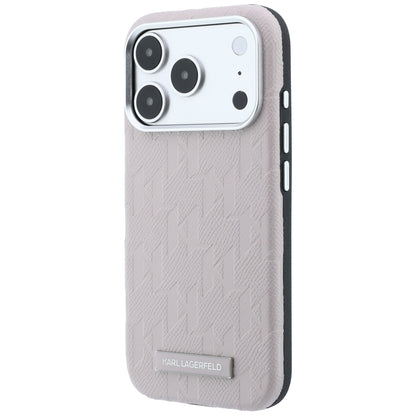 Capa MagSafe para Apple iPhone 18 Pro Max / 17 Pro Max, Karl Lagerfeld, Logo em Resina Monocromática Granulada, Rosa