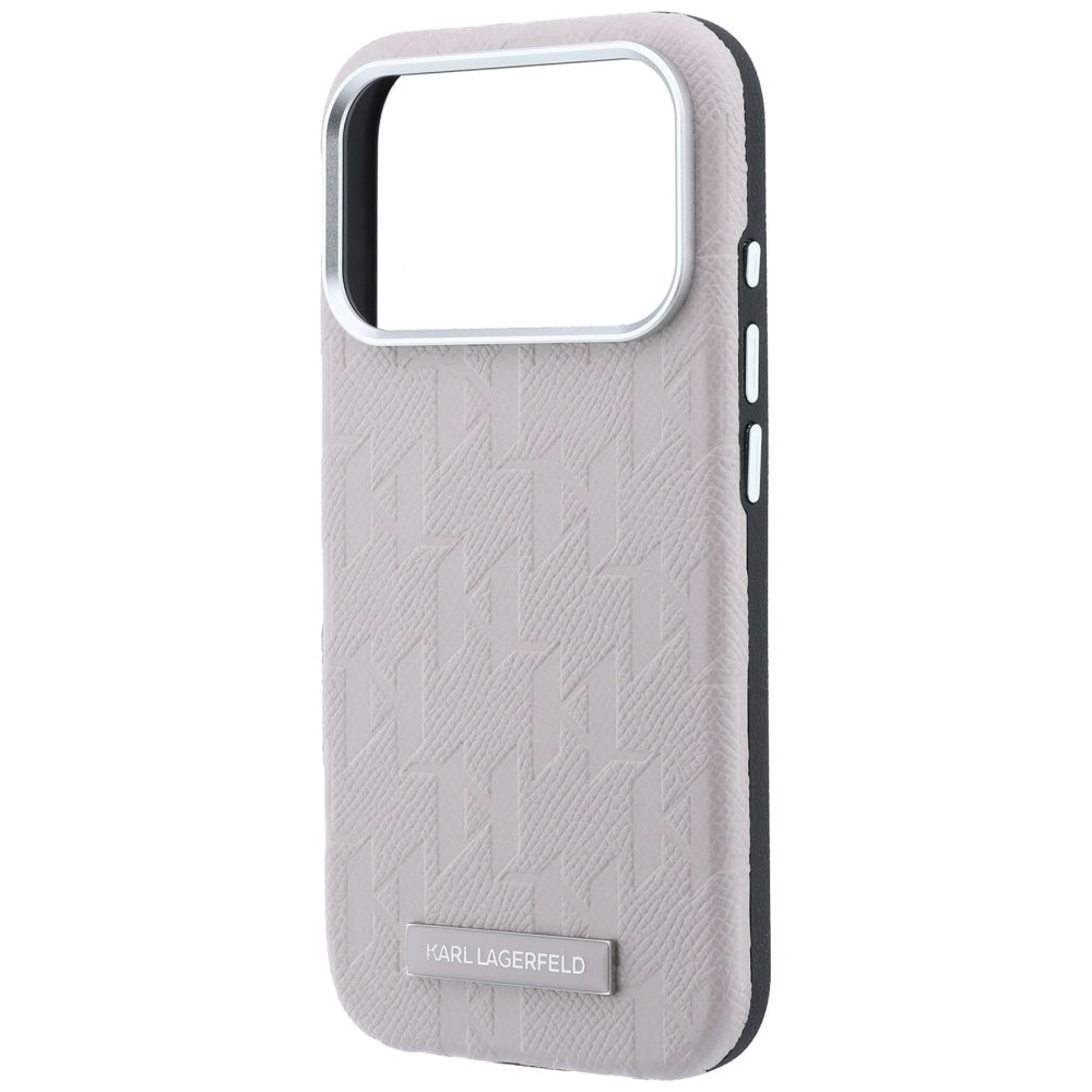 Capa MagSafe para Apple iPhone 18 Pro Max / 17 Pro Max, Karl Lagerfeld, Logo em Resina Monocromática Granulada, Rosa