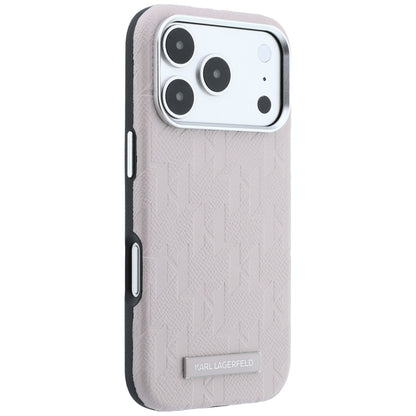 Capa MagSafe para Apple iPhone 18 Pro Max / 17 Pro Max, Karl Lagerfeld, Logo em Resina Monocromática Granulada, Rosa