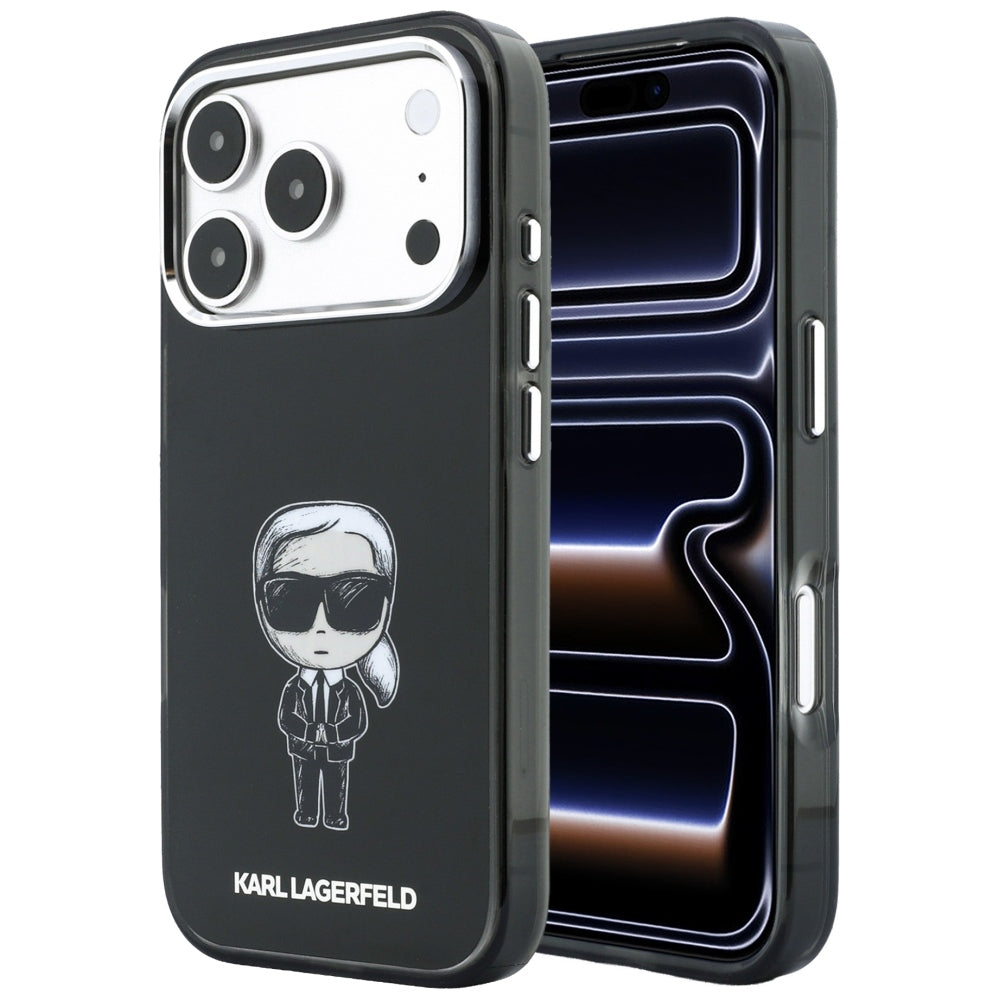 Capa MagSafe para Apple iPhone 18 Pro Max / 17 Pro Max, Karl Lagerfeld, HC IML Ikonik Sketch Print, Preta