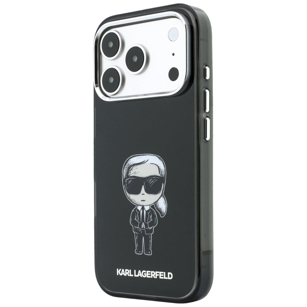Capa MagSafe para Apple iPhone 18 Pro Max / 17 Pro Max, Karl Lagerfeld, HC IML Ikonik Sketch Print, Preta