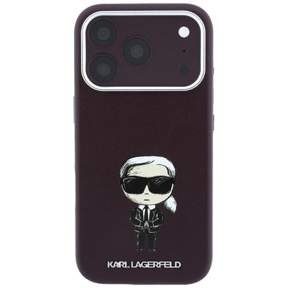 Capa MagSafe para Apple iPhone 18 Pro Max / 17 Pro Max, Karl Lagerfeld, HC SW Ikonik, Vinho