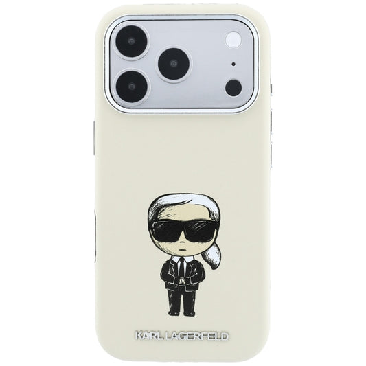 Capa MagSafe para Apple iPhone 18 Pro Max / 17 Pro Max, Karl Lagerfeld, Ikonik Sketch, Bege