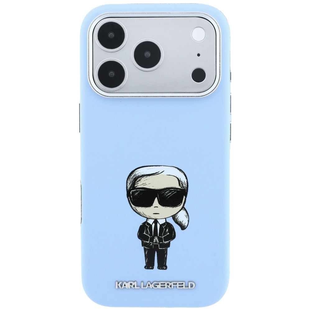 Capa MagSafe para Apple iPhone 18 Pro Max / 17 Pro Max, Karl Lagerfeld, Ikonik Sketch, Azul