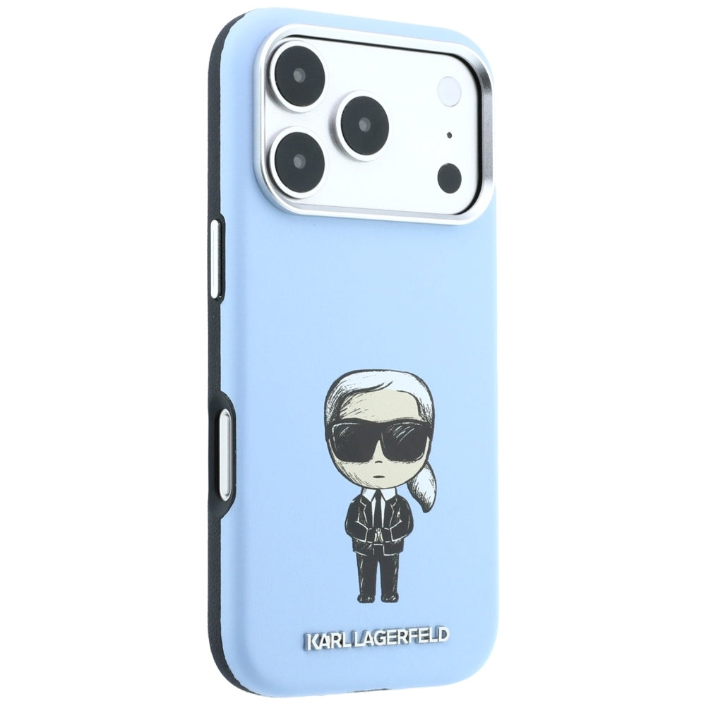 Capa MagSafe para Apple iPhone 18 Pro Max / 17 Pro Max, Karl Lagerfeld, Ikonik Sketch, Azul