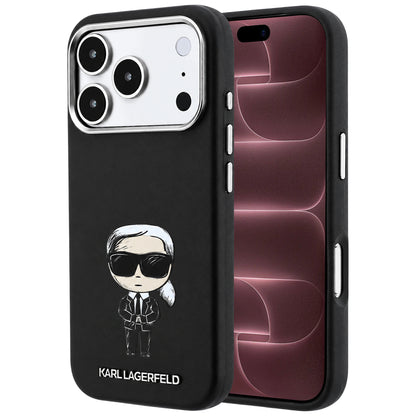 Capa MagSafe para Apple iPhone 18 Pro Max / 17 Pro Max, Karl Lagerfeld, Ikonik Sketch, Preta