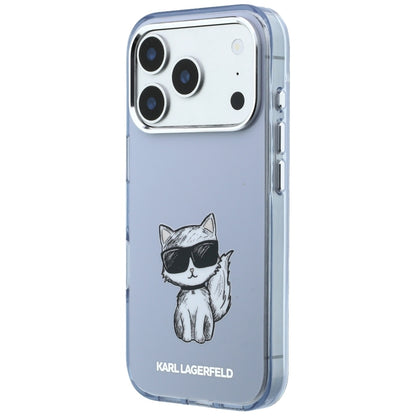 Capa MagSafe para Apple iPhone 18 Pro Max / 17 Pro Max, Karl Lagerfeld, IML Choupette Body Sketch Print, Azul