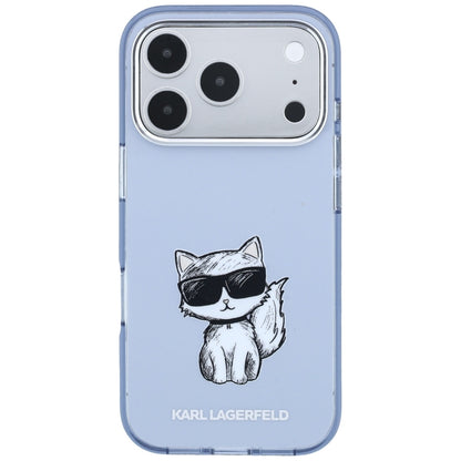 Capa MagSafe para Apple iPhone 18 Pro Max / 17 Pro Max, Karl Lagerfeld, IML Choupette Body Sketch Print, Azul