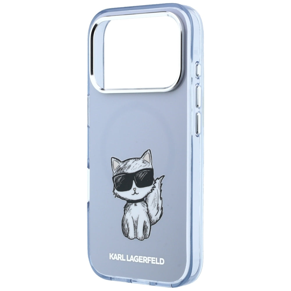 Capa MagSafe para Apple iPhone 18 Pro Max / 17 Pro Max, Karl Lagerfeld, IML Choupette Body Sketch Print, Azul