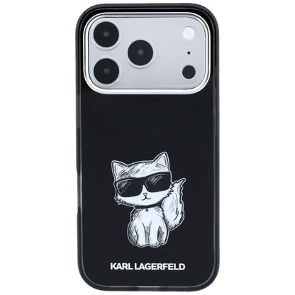 Capa MagSafe para Apple iPhone 18 Pro Max / 17 Pro Max, Karl Lagerfeld, IML Choupette Body Sketch Print, Preta