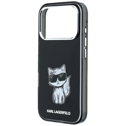 Capa MagSafe para Apple iPhone 18 Pro Max / 17 Pro Max, Karl Lagerfeld, IML Choupette Body Sketch Print, Preta