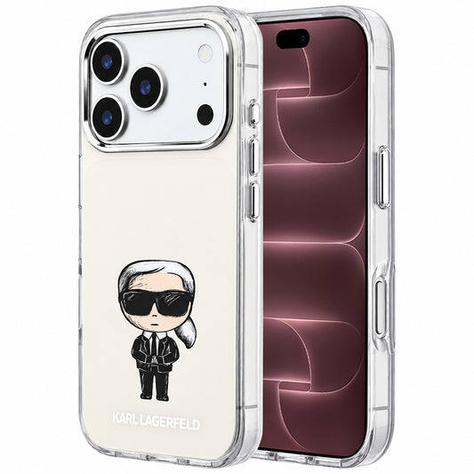 Capa MagSafe para Apple iPhone 18 Pro Max / 17 Pro Max, Karl Lagerfeld, IML Ikonik Sketch Print, Bege