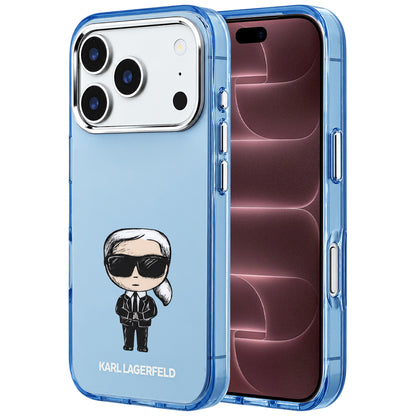 Capa MagSafe para Apple iPhone 18 Pro Max / 17 Pro Max, Karl Lagerfeld, IML Ikonik Sketch Print, Azul