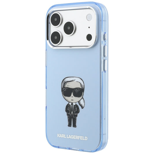Capa MagSafe para Apple iPhone 18 Pro Max / 17 Pro Max, Karl Lagerfeld, IML Ikonik Sketch Print, Azul