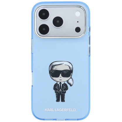 Capa MagSafe para Apple iPhone 18 Pro Max / 17 Pro Max, Karl Lagerfeld, IML Ikonik Sketch Print, Azul
