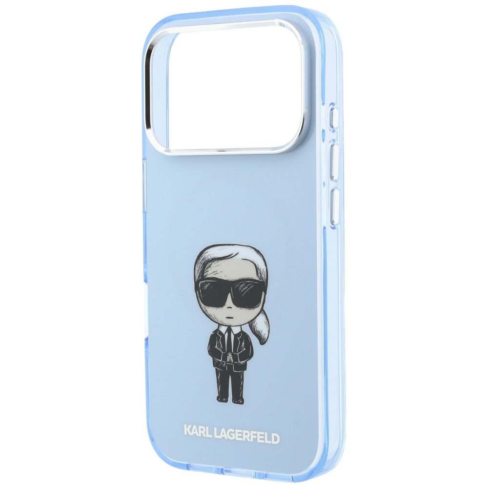 Capa MagSafe para Apple iPhone 18 Pro Max / 17 Pro Max, Karl Lagerfeld, IML Ikonik Sketch Print, Azul