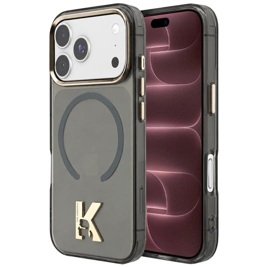 Husa MagSafe para Apple iPhone 18 Pro Max / 17 Pro Max, Karl Lagerfeld, IML Karl Head Logo, Preta