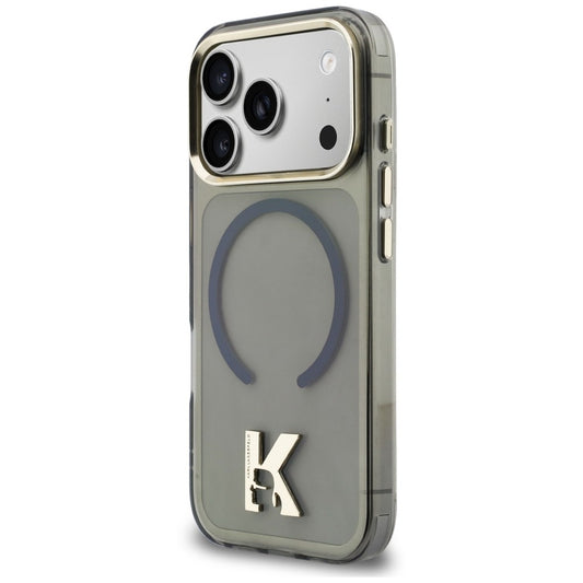 Husa MagSafe para Apple iPhone 18 Pro Max / 17 Pro Max, Karl Lagerfeld, IML Karl Head Logo, Preta