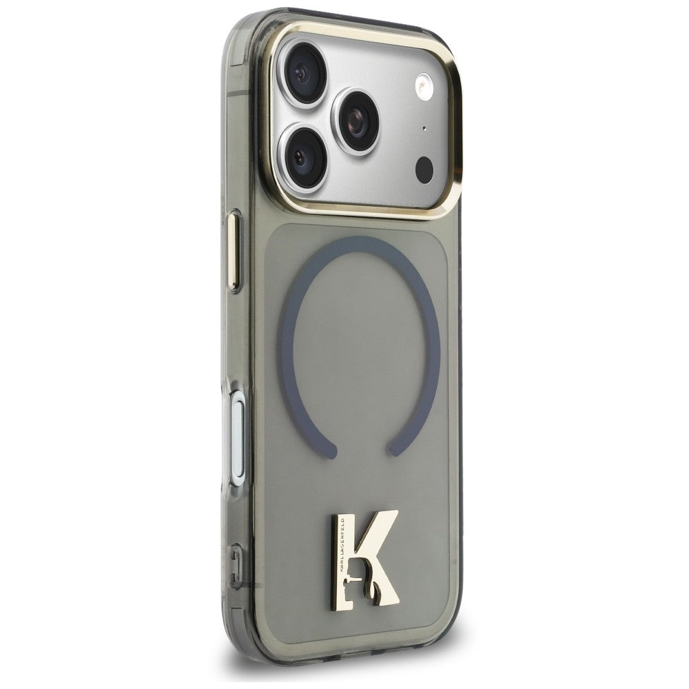 Husa MagSafe para Apple iPhone 18 Pro Max / 17 Pro Max, Karl Lagerfeld, IML Karl Head Logo, Preta