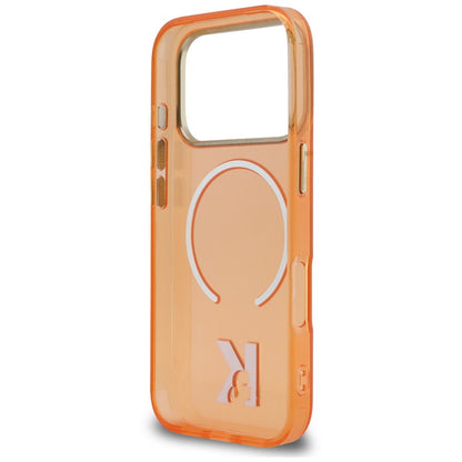 MagSafe Case for Apple iPhone 18 Pro Max / 17 Pro Max, Karl Lagerfeld, IML Karl Head Logo, Orange