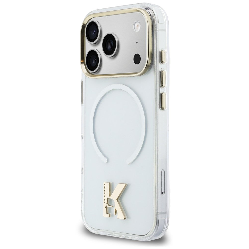 Capa MagSafe para Apple iPhone 18 Pro Max / 17 Pro Max, Karl Lagerfeld, IML Karl Head Logo, Transparente