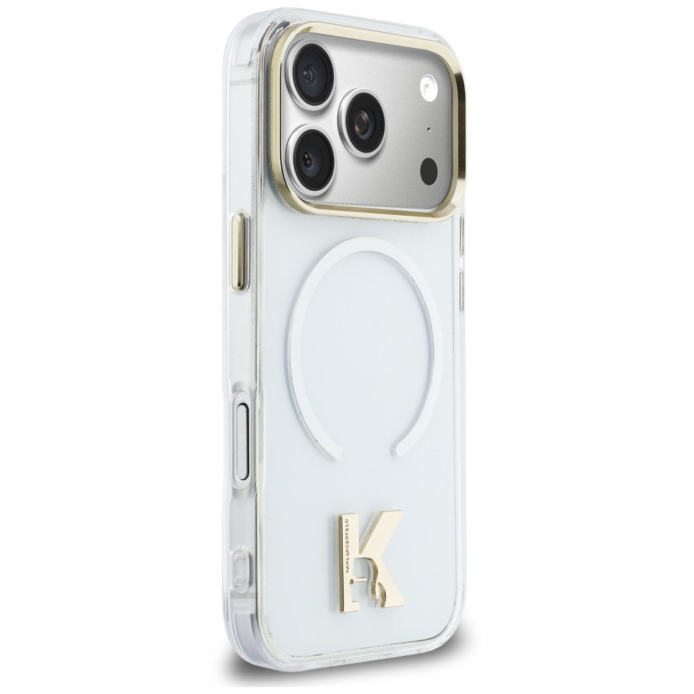 Capa MagSafe para Apple iPhone 18 Pro Max / 17 Pro Max, Karl Lagerfeld, IML Karl Head Logo, Transparente