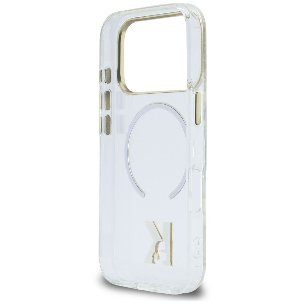 Capa MagSafe para Apple iPhone 18 Pro Max / 17 Pro Max, Karl Lagerfeld, IML Karl Head Logo, Transparente