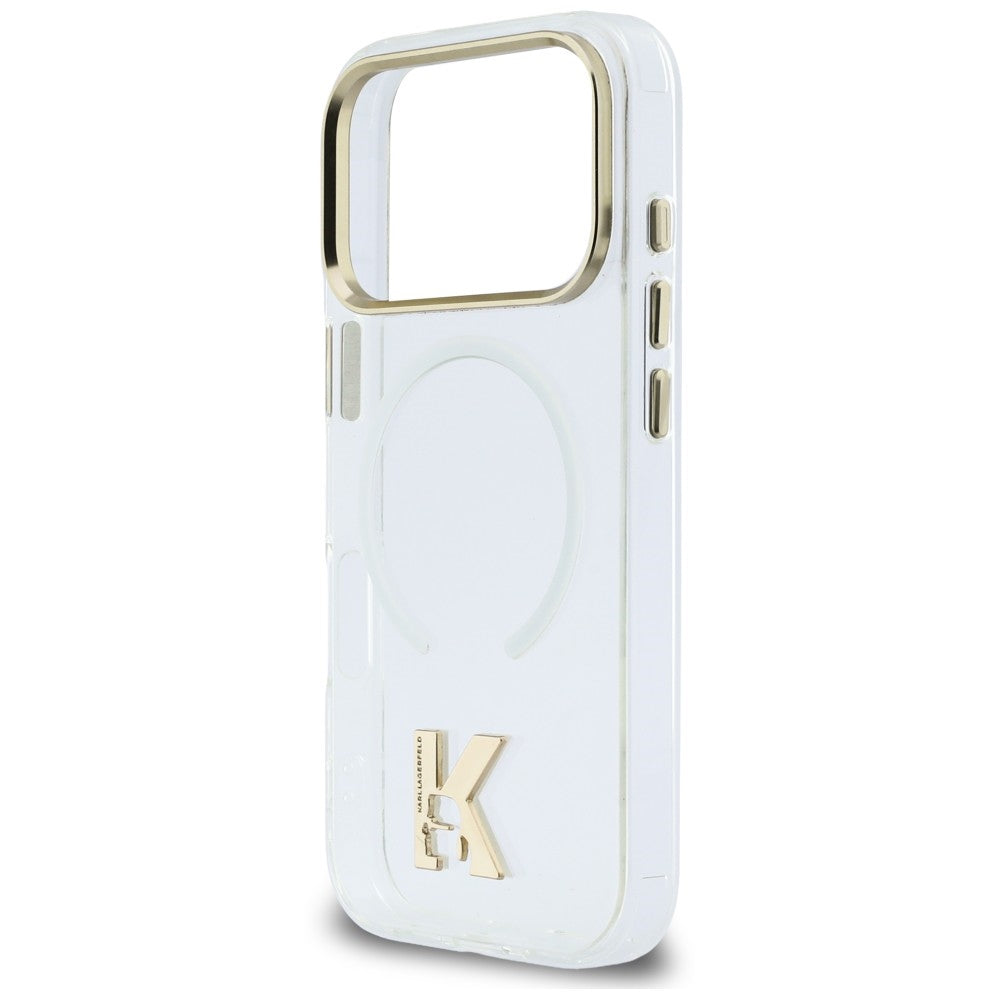 Capa MagSafe para Apple iPhone 18 Pro Max / 17 Pro Max, Karl Lagerfeld, IML Karl Head Logo, Transparente