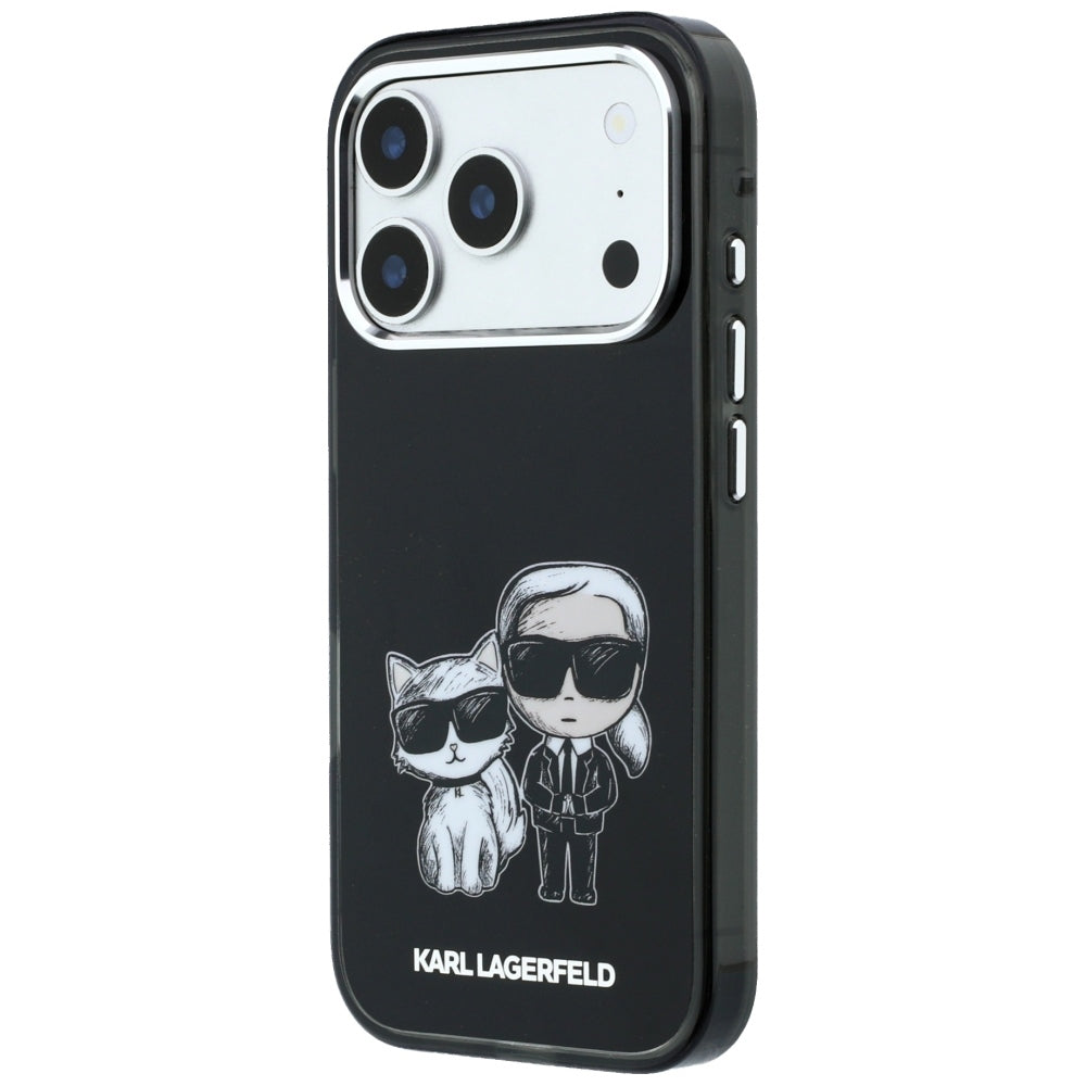 Capa MagSafe para Apple iPhone 18 Pro Max / 17 Pro Max, Karl Lagerfeld, IML KC Bodies Sketch Print, Preta