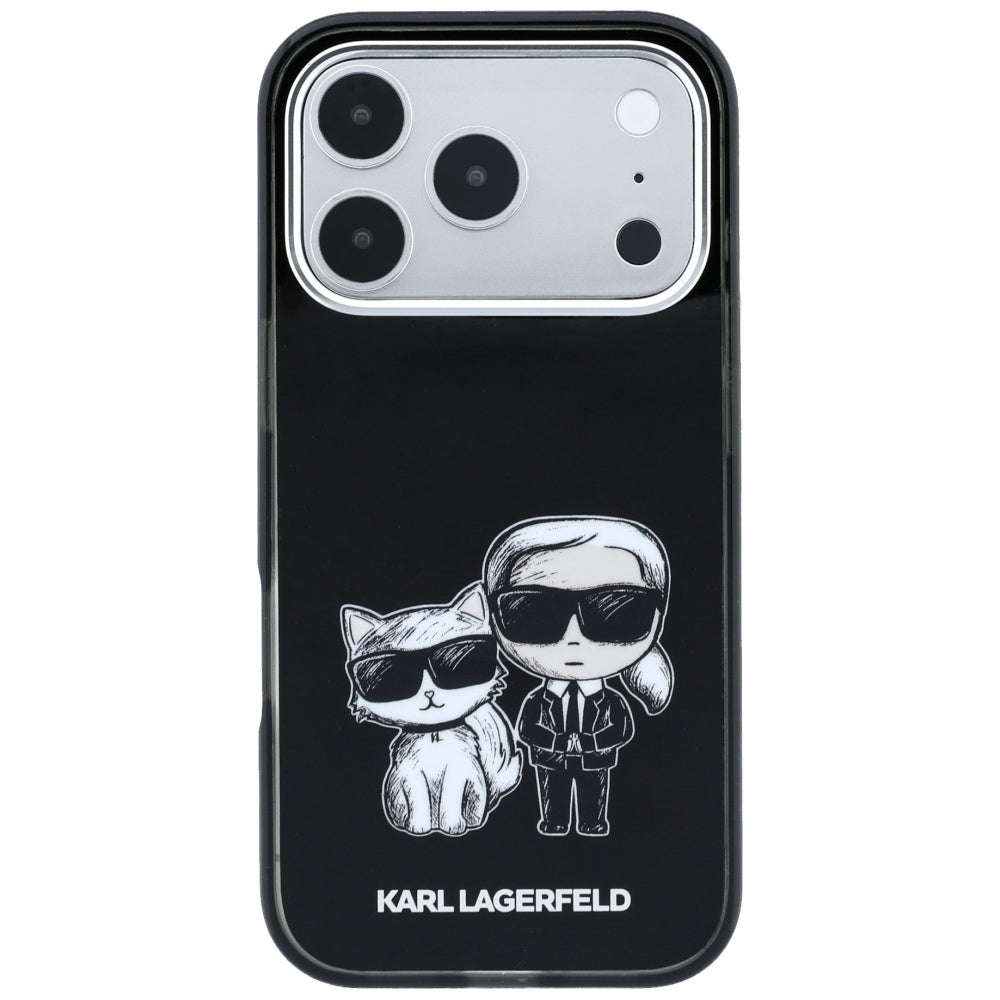 Capa MagSafe para Apple iPhone 18 Pro Max / 17 Pro Max, Karl Lagerfeld, IML KC Bodies Sketch Print, Preta