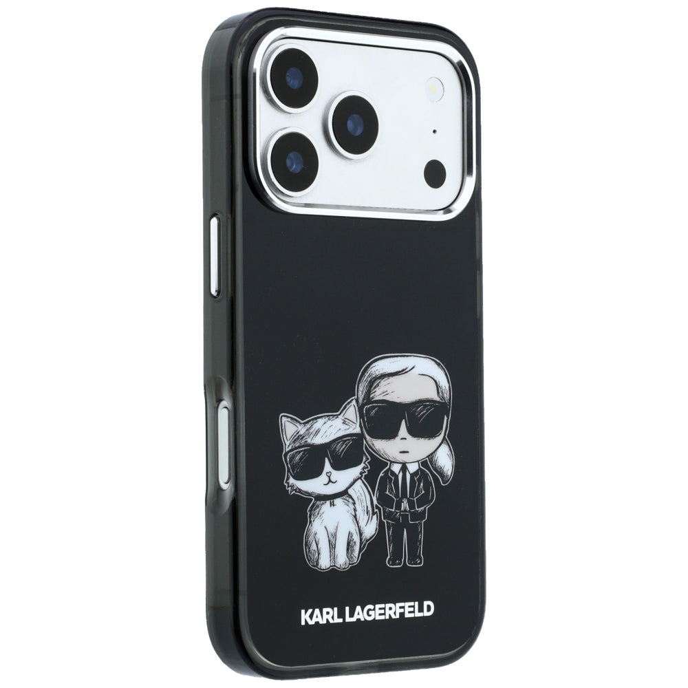 Capa MagSafe para Apple iPhone 18 Pro Max / 17 Pro Max, Karl Lagerfeld, IML KC Bodies Sketch Print, Preta