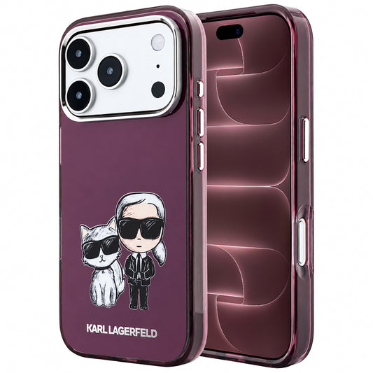 Capa MagSafe para Apple iPhone 18 Pro Max / 17 Pro Max, Karl Lagerfeld, IML KC Bodies Sketch Print, Vinho
