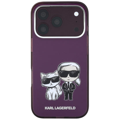 Capa MagSafe para Apple iPhone 18 Pro Max / 17 Pro Max, Karl Lagerfeld, IML KC Bodies Sketch Print, Vinho