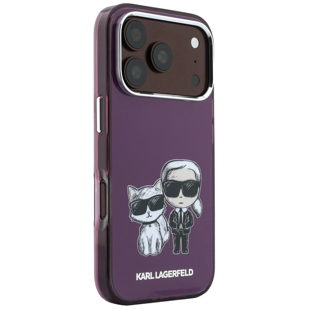 Capa MagSafe para Apple iPhone 18 Pro Max / 17 Pro Max, Karl Lagerfeld, IML KC Bodies Sketch Print, Vinho