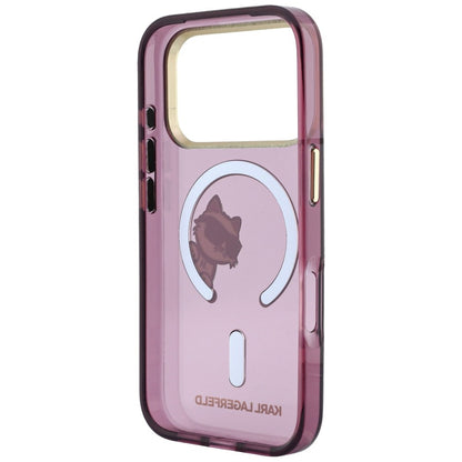 Capa MagSafe para Apple iPhone 18 Pro Max / 17 Pro Max, Karl Lagerfeld, IML Peekaboo Print e Moldura Metálica, Vinho