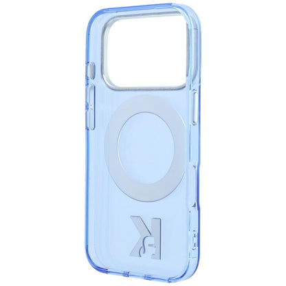 Capa MagSafe para Apple iPhone 18 Pro Max / 17 Pro Max, Karl Lagerfeld, Suporte de Anel IML Kameo Metal, Azul