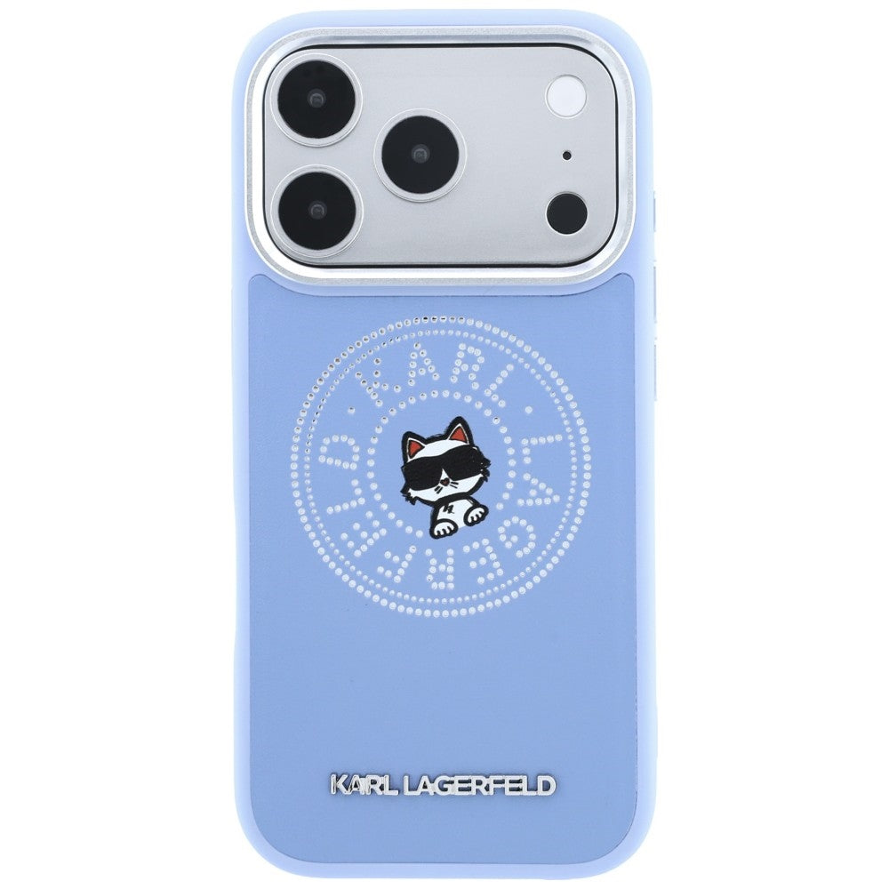 Capa MagSafe para Apple iPhone 18 Pro Max / 17 Pro Max, Karl Lagerfeld, Point and Choupette Sketch, Azul
