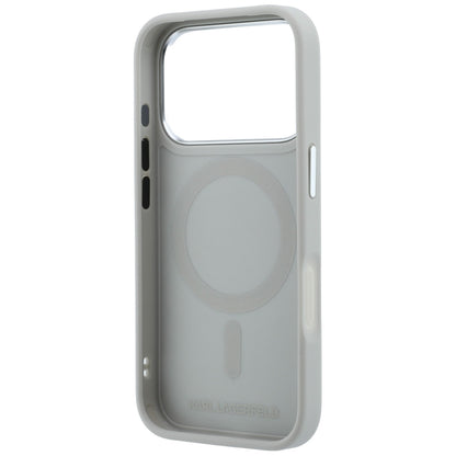 Capa MagSafe para Apple iPhone 18 Pro Max / 17 Pro Max, Karl Lagerfeld, Point and Choupette Sketch, Cinzento