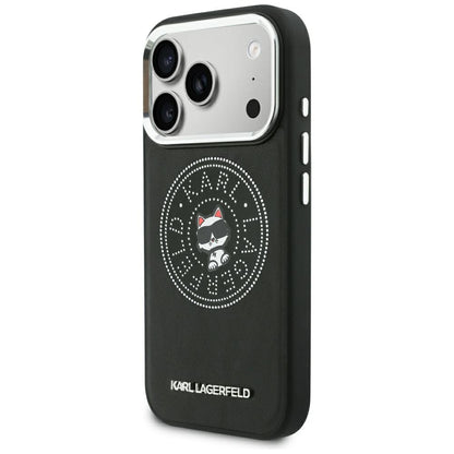Capa MagSafe para Apple iPhone 18 Pro Max / 17 Pro Max, Karl Lagerfeld, Point and Choupette Sketch, Preta