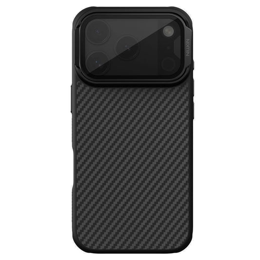 Capa MagSafe para Apple iPhone 18 Pro Max / 17 Pro Max, Nillkin, CarboProp com Tampa de Lente Preta Transparente, Preta