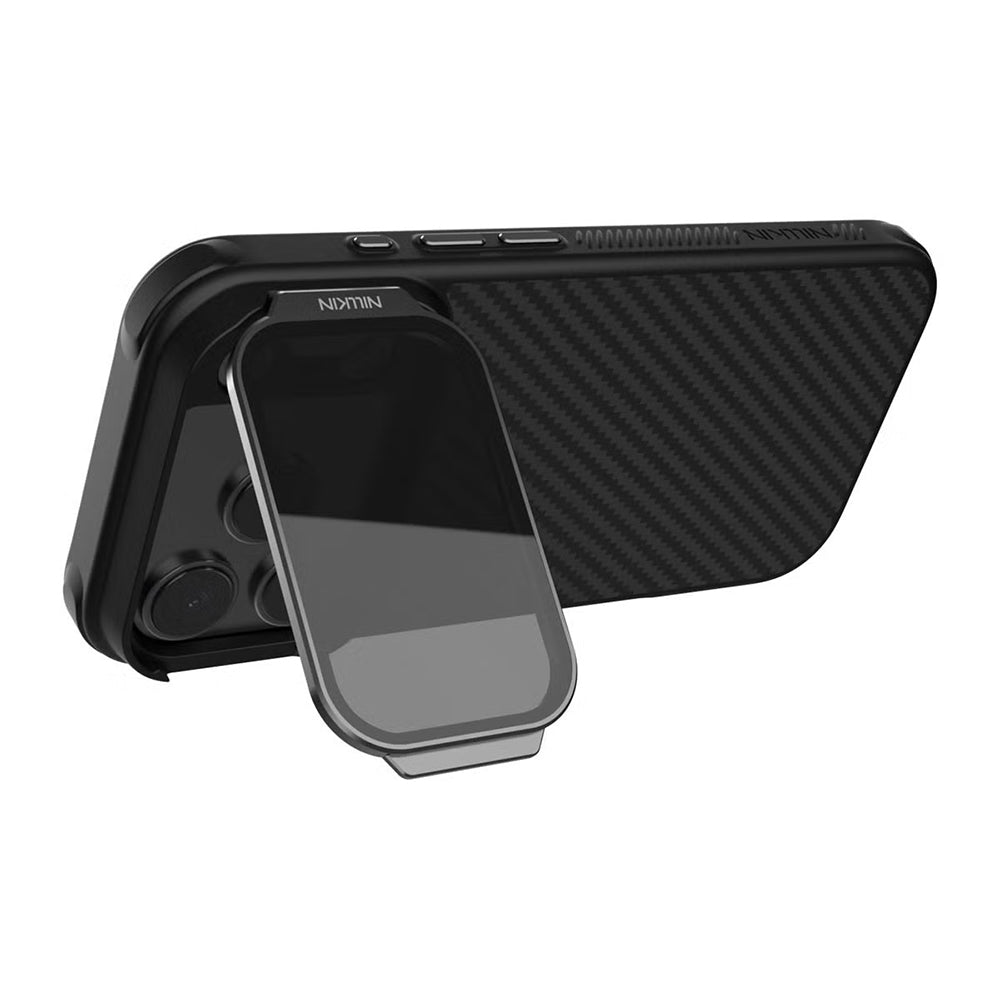 Capa MagSafe para Apple iPhone 18 Pro Max / 17 Pro Max, Nillkin, CarboProp com Tampa de Lente Preta Transparente, Preta