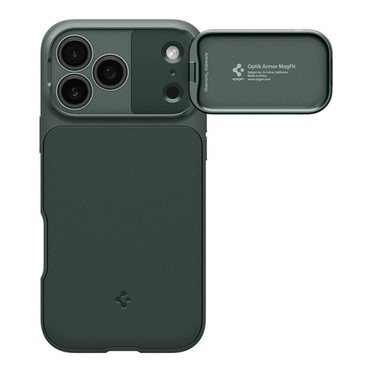 Capa MagSafe para Apple iPhone 18 Pro Max / 17 Pro Max, Spigen, Optik Armor, Verde ACS09901