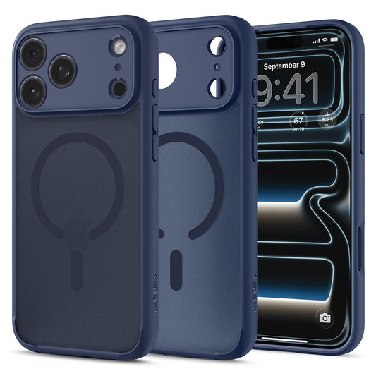 Capa MagSafe para Apple iPhone 18 Pro Max / 17 Pro Max, Spigen, Ultra Hybrid, Azul Marinho Satinado ACS11918